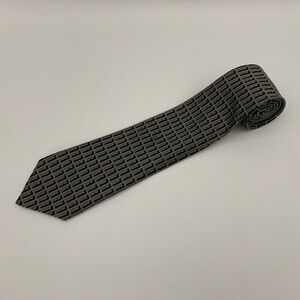 Antonia Collection Men's Tie Necktie Gray Black Multi-color 100% Silk